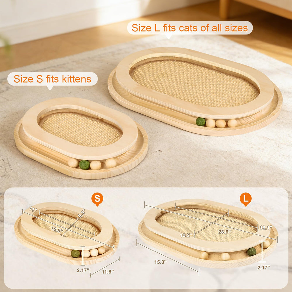 Chuiendi size S scratcher fits kittens or small living spaces.