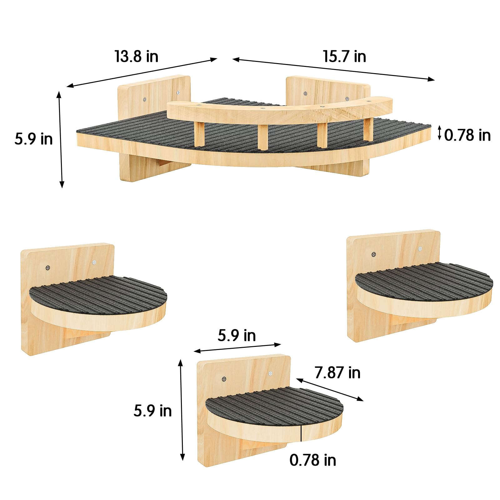 Chuiendi cat wall shelves cozy perch bed for napping and observation