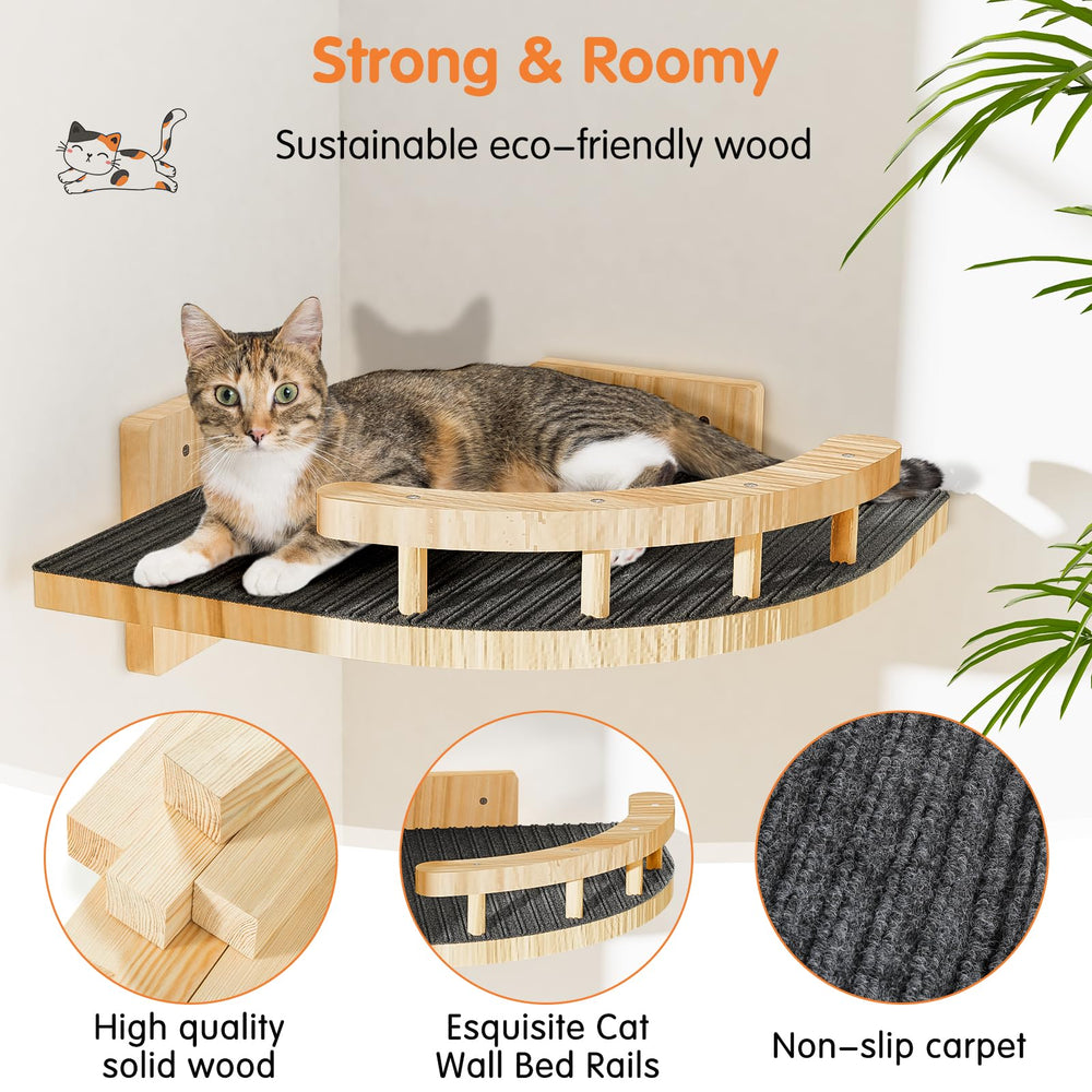 Chuiendi cat wall shelves multi-path play keeps cats active