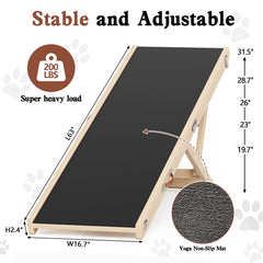 Chuiendi dog ramp anti-slip mat provides secure footing.