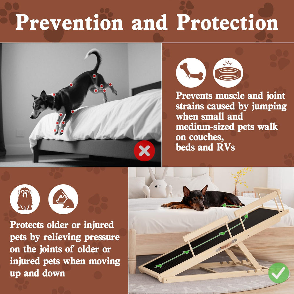 Chuiendi dog ramp folded for compact storage and portability
