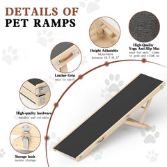 Chuiendi dog ramp height settings adapt to beds, sofas, and cars.
