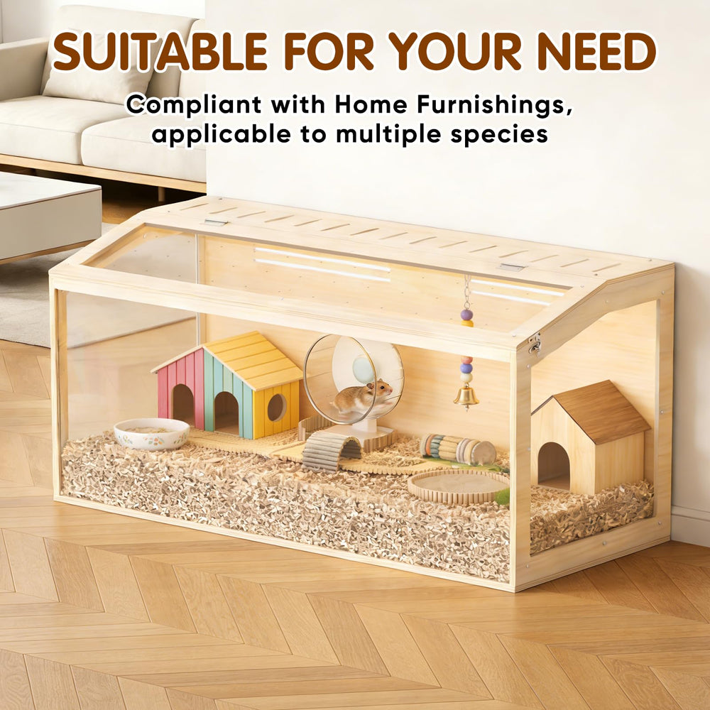 Chuiendi transparent panels enable multi-angle observation of pets.