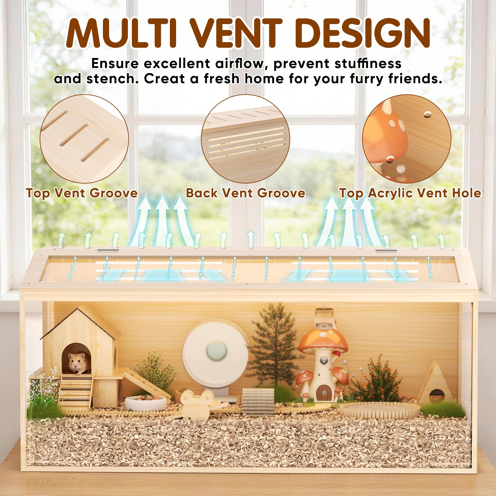 Chuiendi multi-ventilation design maintains air flow and pet comfort.