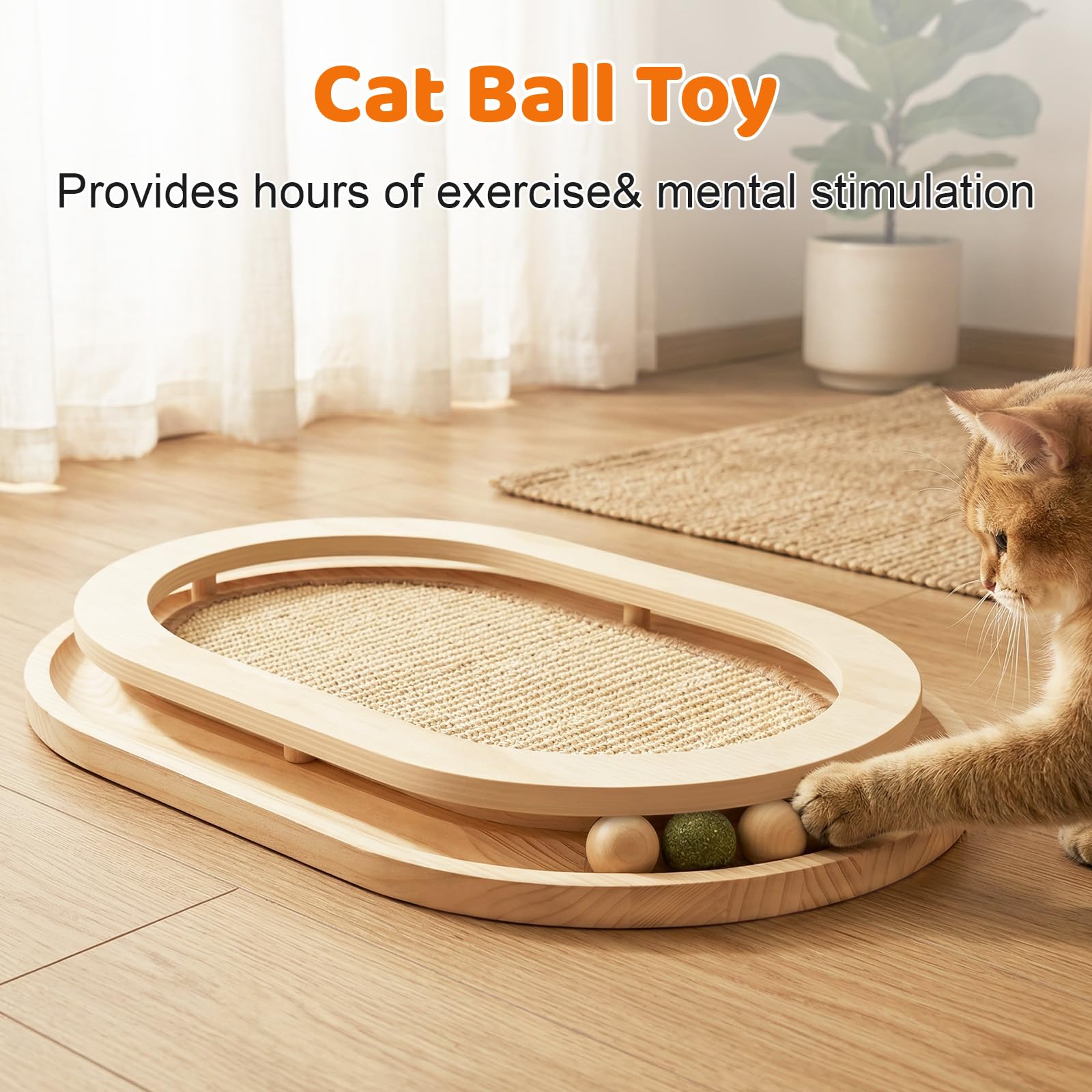 Chuiendi wooden base with four non-slip pads ensures stable play.