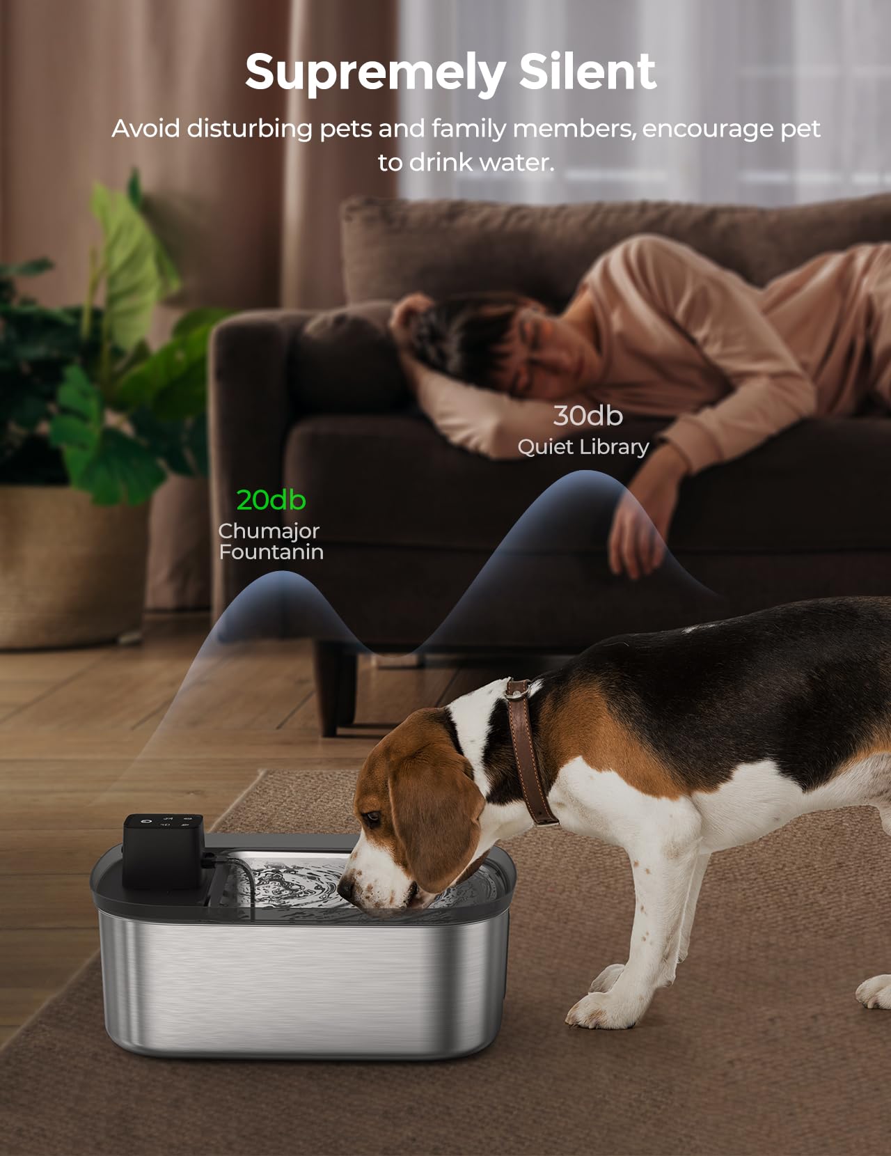 Chumajor 4000mAh battery provides cordless hydration anywhere.