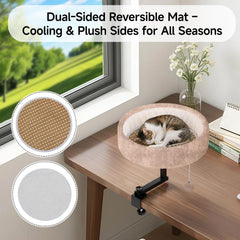 Chumajor Cat Desk Bed supports up to 50 pounds with sturdy frame