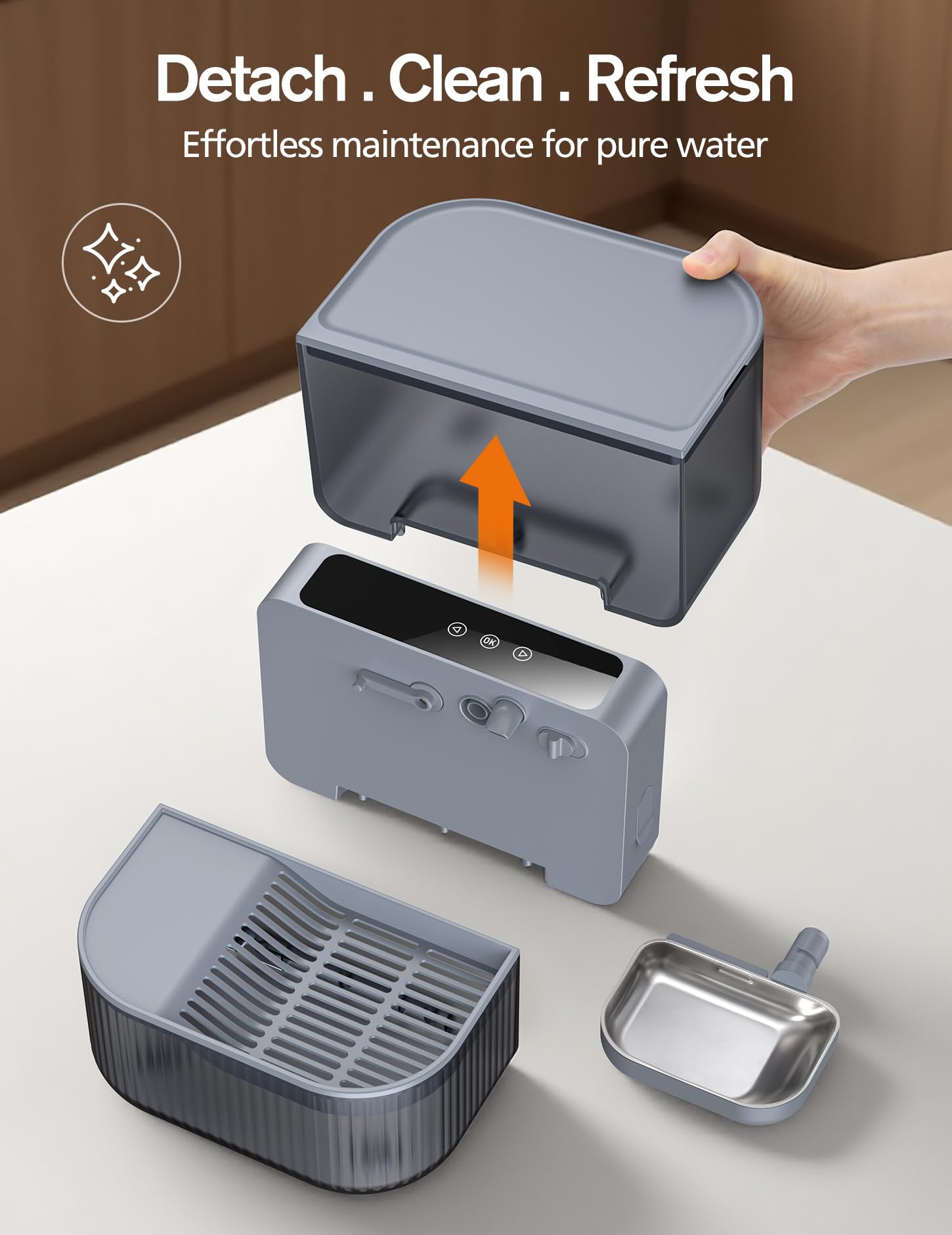 Chumajor custom scheduling control panel demonstrates tailored hydration times for pets.