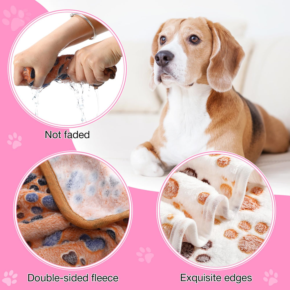 Chumia blanket patterns combine paw, bone, elephant designs