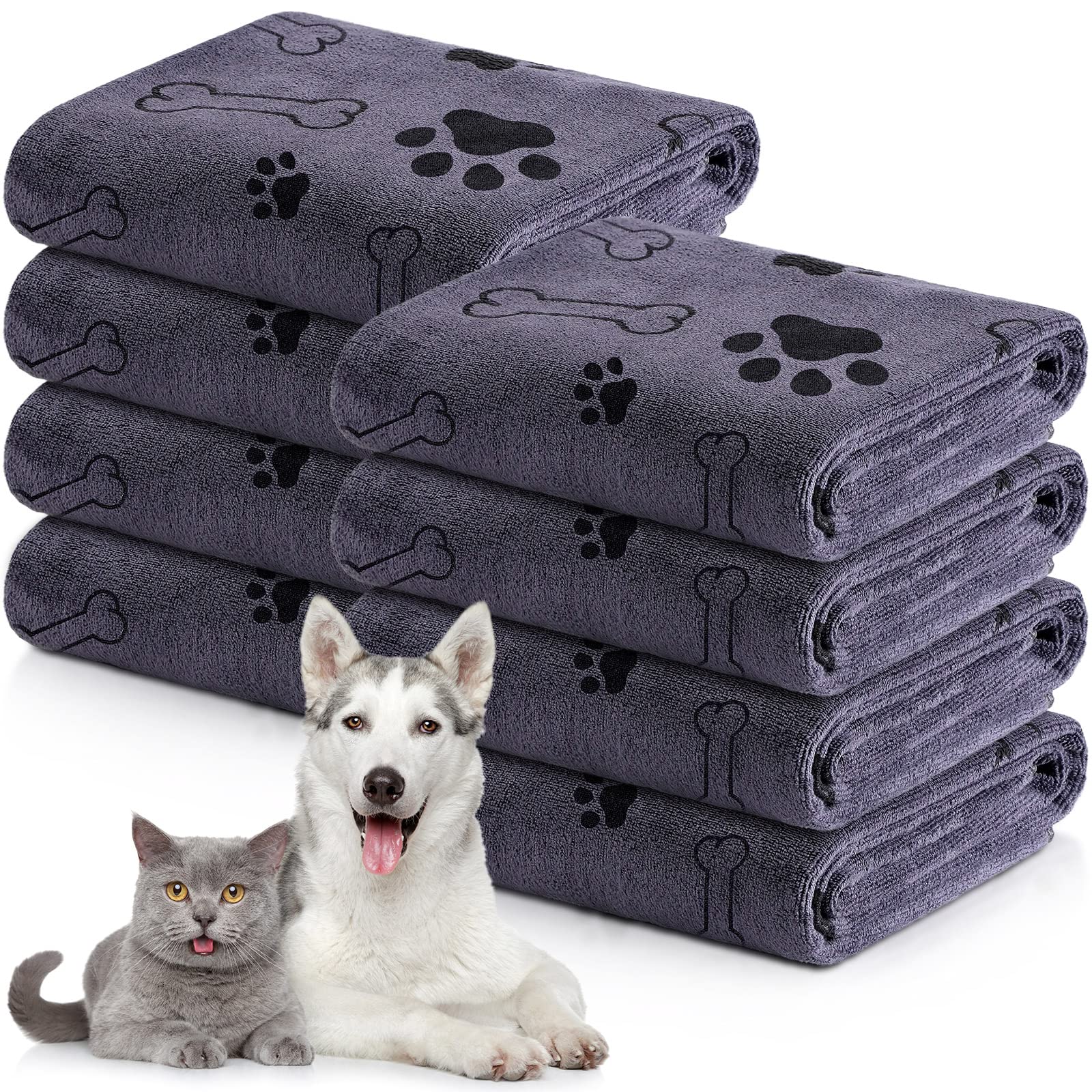 Chumia 8 Pcs Dog Towels Pack for quick post-bath drying and easy replacement.