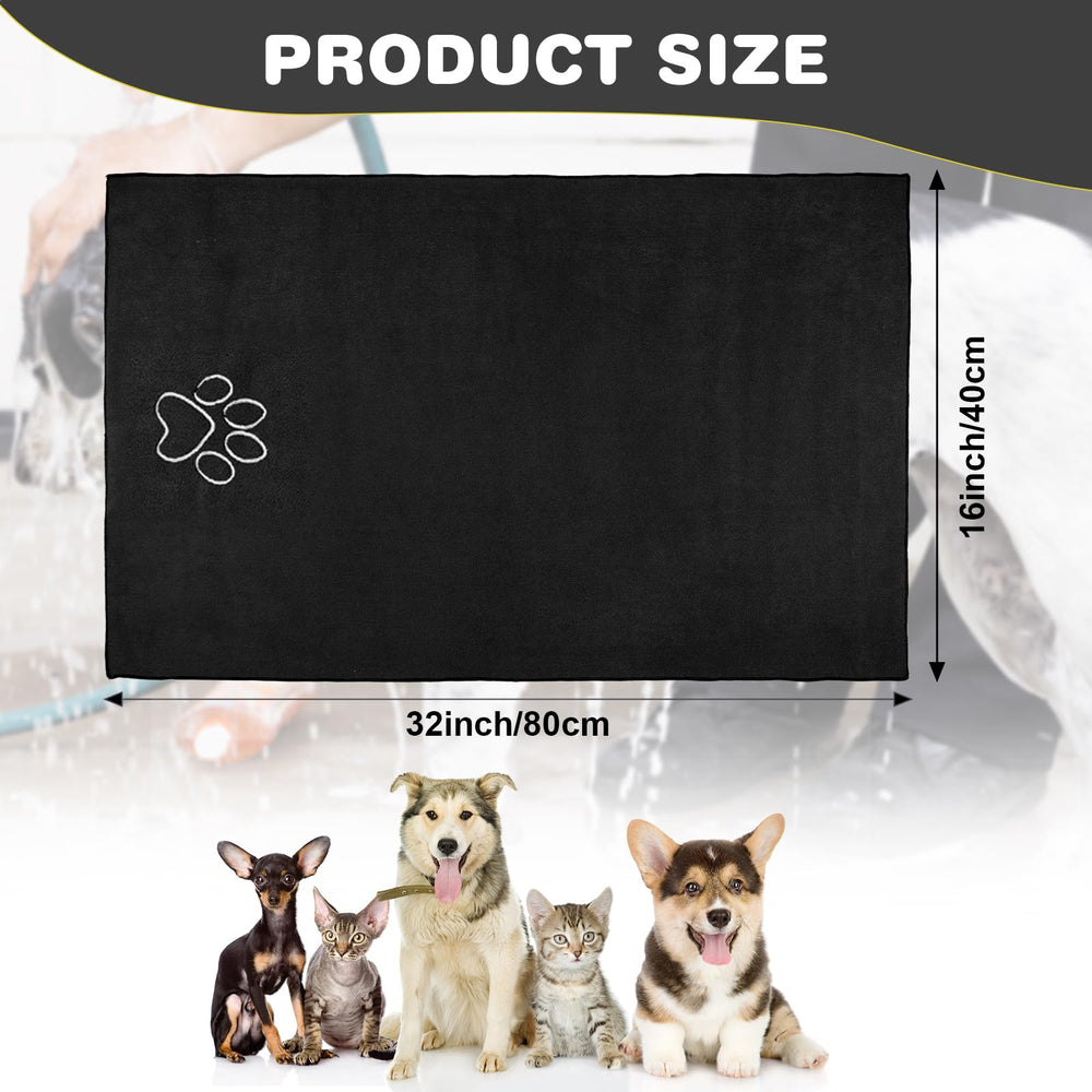 Chumia four-pack paw-embroidered towels for daily pet care.