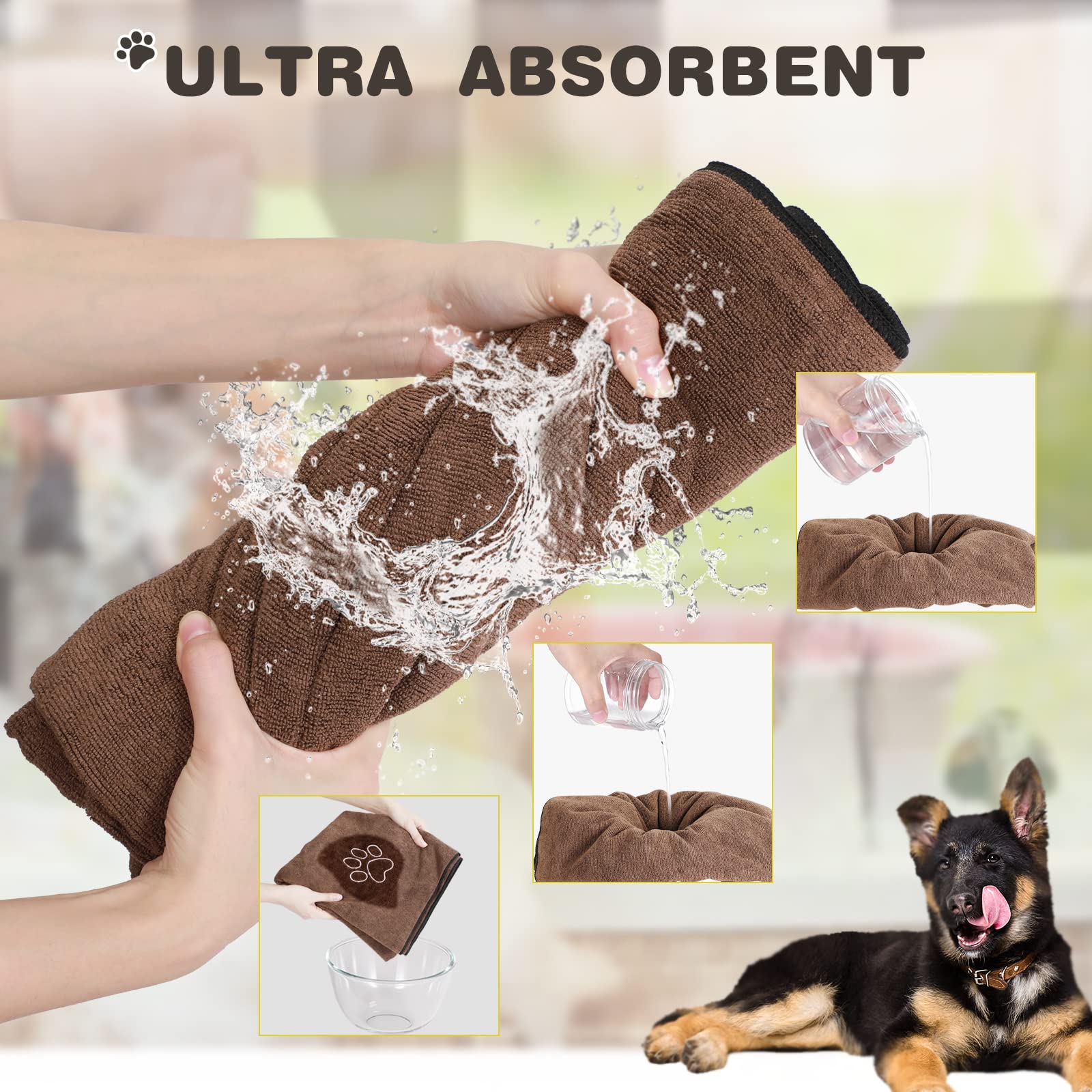 Chumia brown four-pack towels offer daily use and easy replacements.