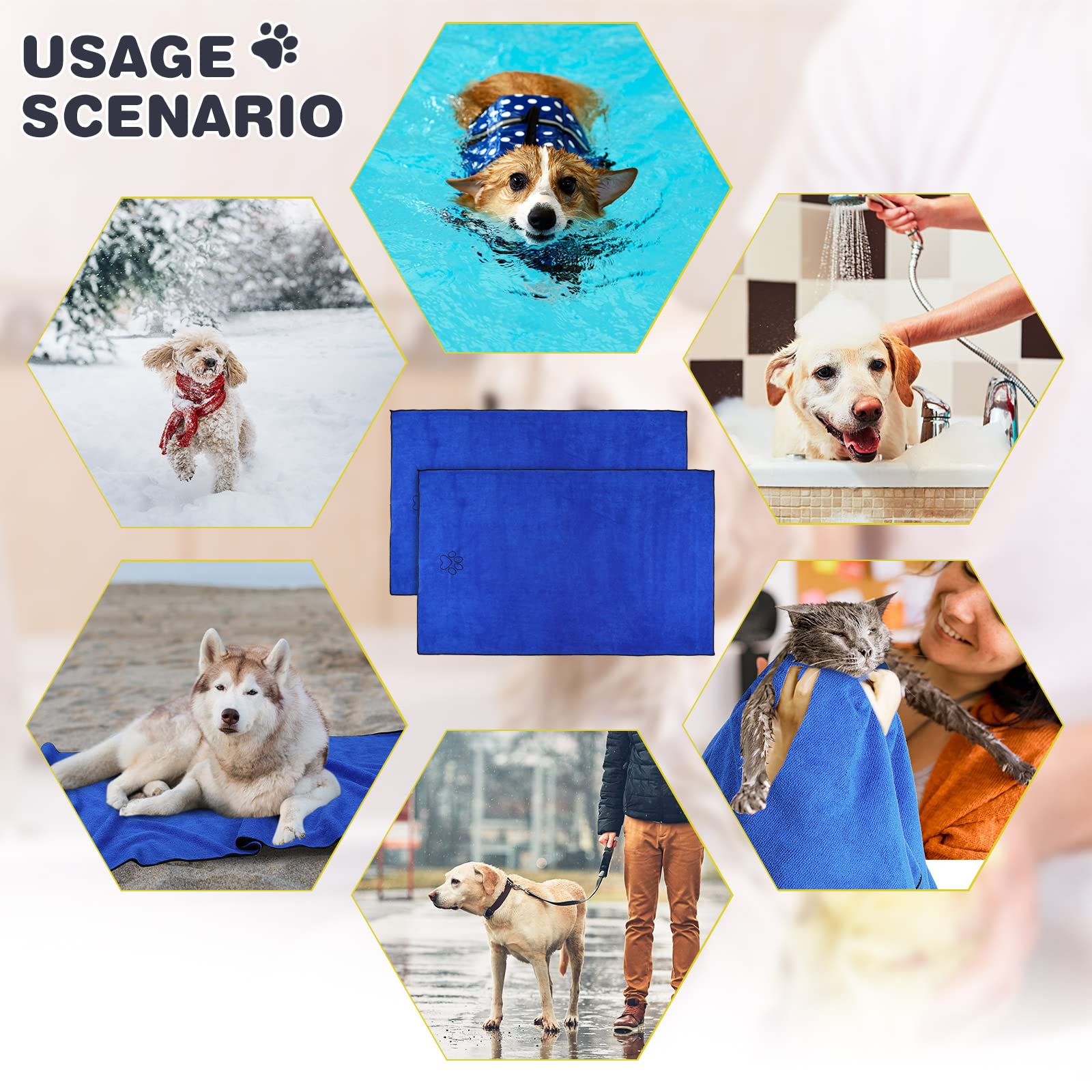 Chumia couch-use towel blue enhances comfort when pets lounge after baths