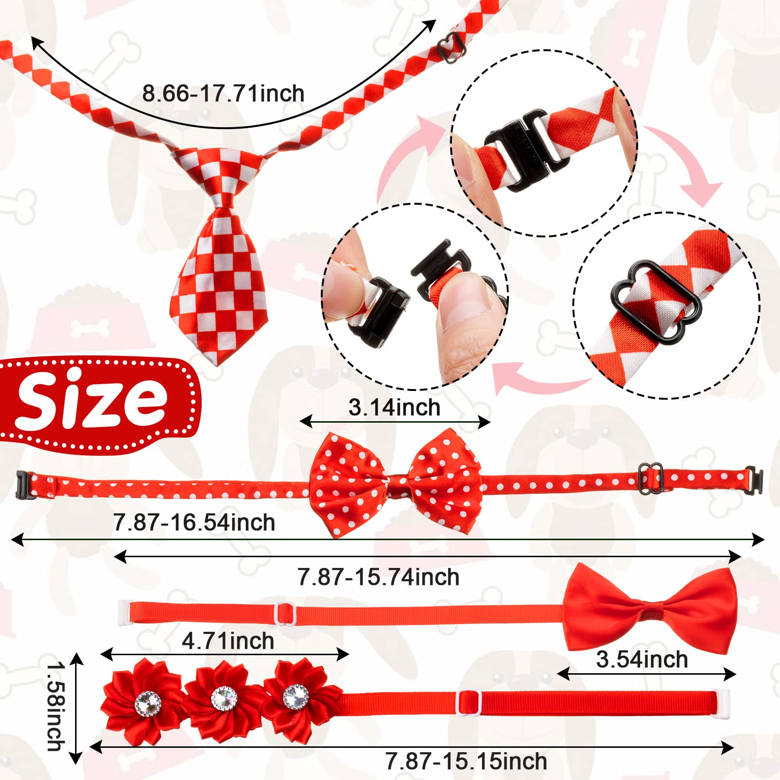 Chumia dog's neck ties provide refined looks with easy wear.