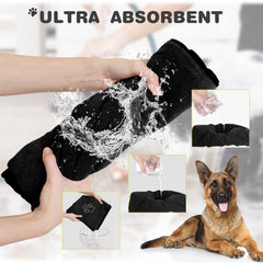 Chumia car-storage towel keeps car trips tidy after grooming.
