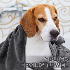 Chumia dog towel with paw embroidery adds durable detail