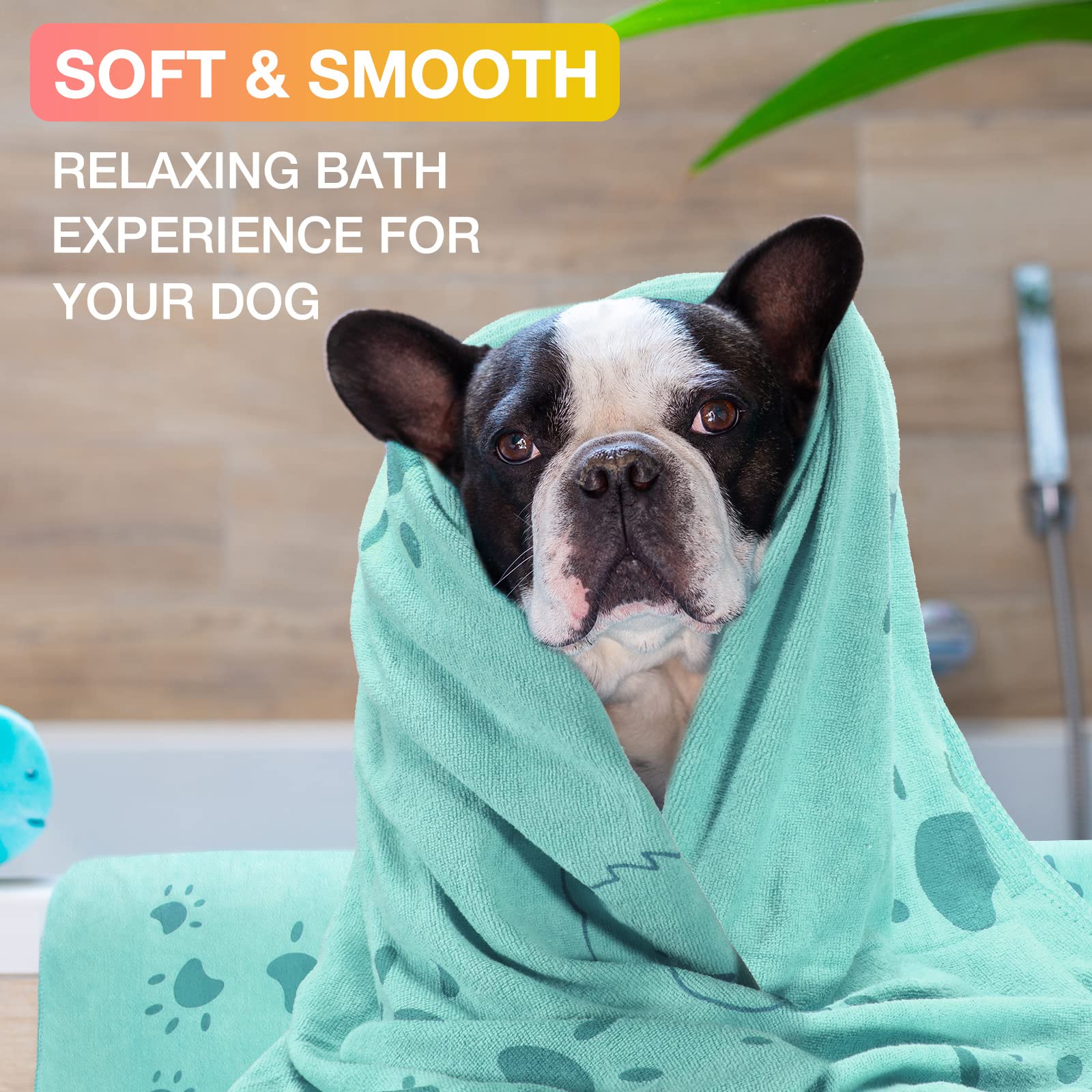 Chumia large 55x28 inch towel covers large and small breeds during bath