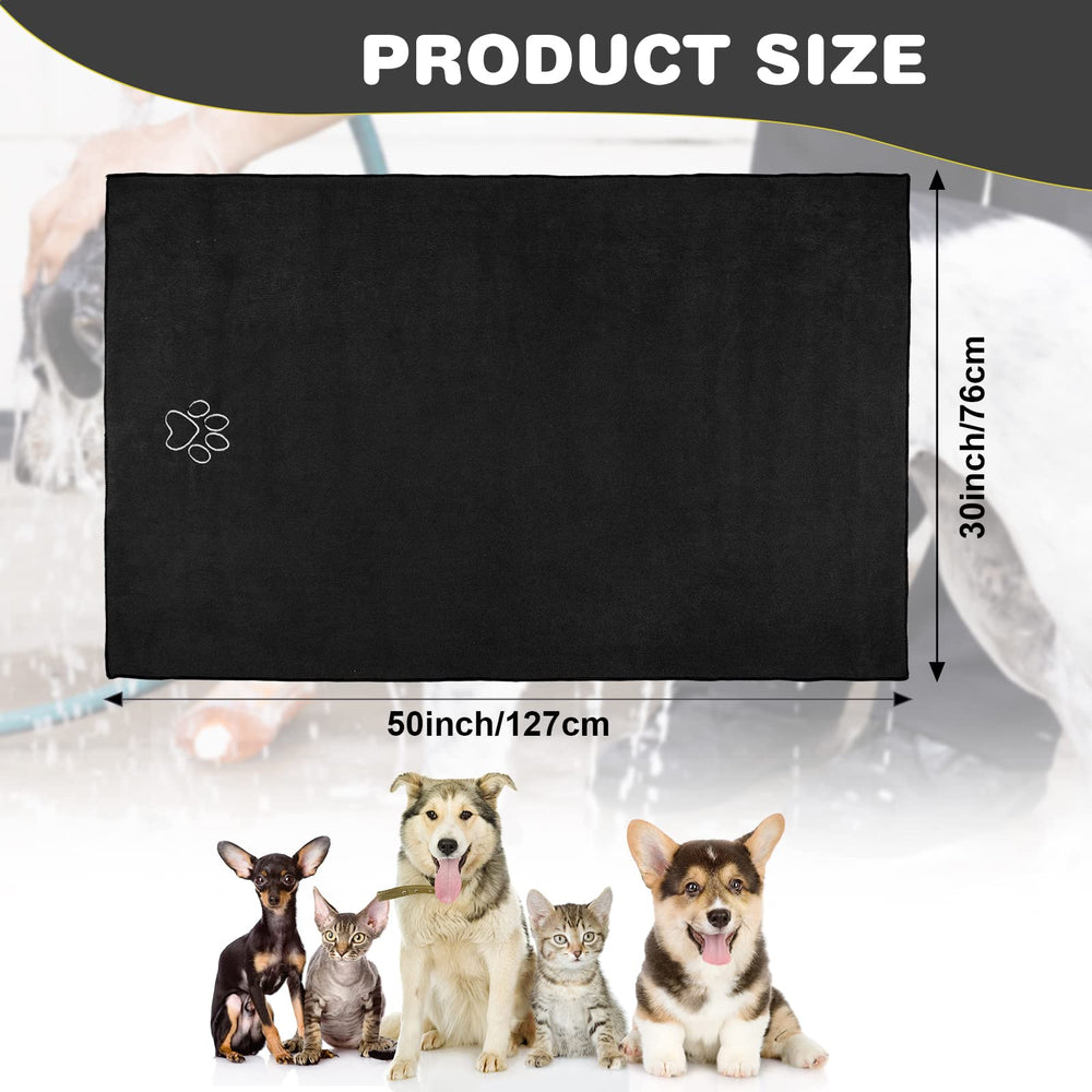 Chumia large-size dog towel dries bigger breeds efficiently after baths.