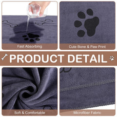Chumia soft-touch towel, skin-friendly wrap for pets after baths.
