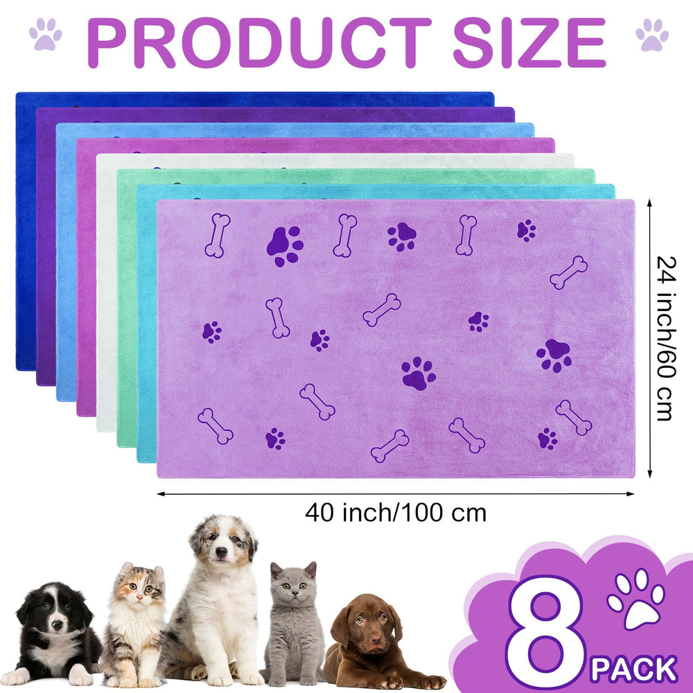 Chumia dog towels 40x24 inches provide full-body coverage for medium pets.