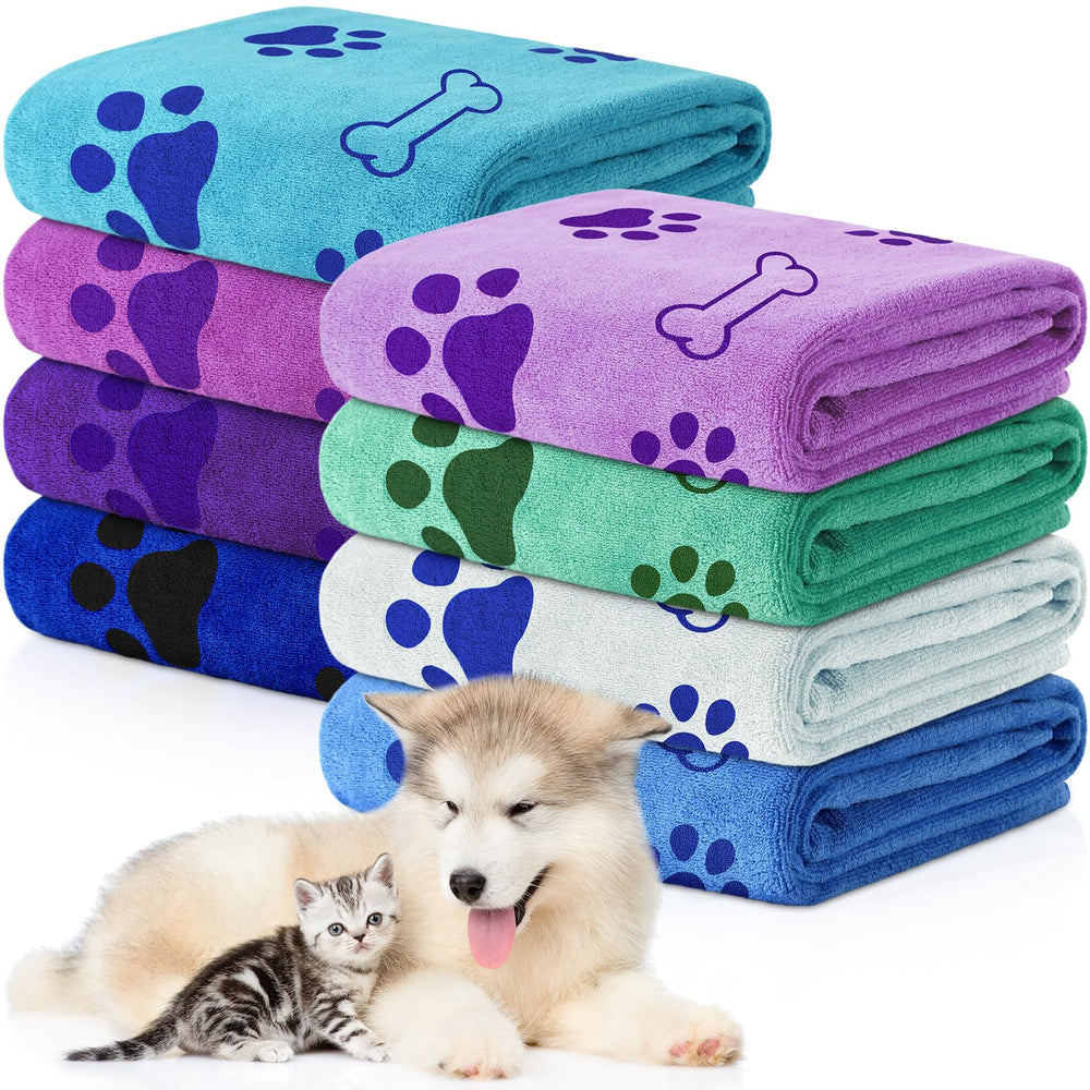 Chumia dog towels 8-pieces pack for easy post-bath drying and replacement.