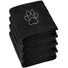 Chumia dog towel with paw embroidery for quick post-bath drying.