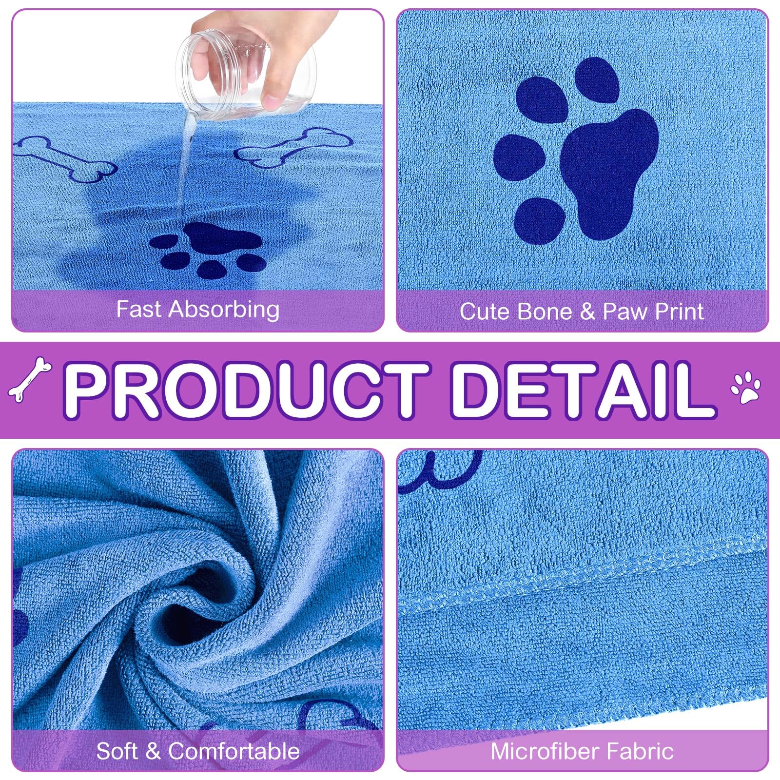 Chumia microfiber towels offer strong absorption to speed drying after baths.
