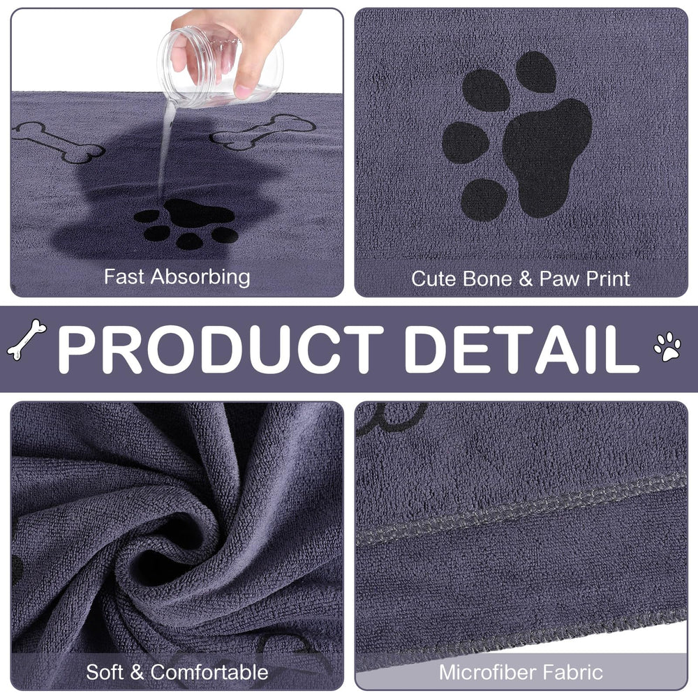 Chumia large towels measure 55x28 inches for medium pets