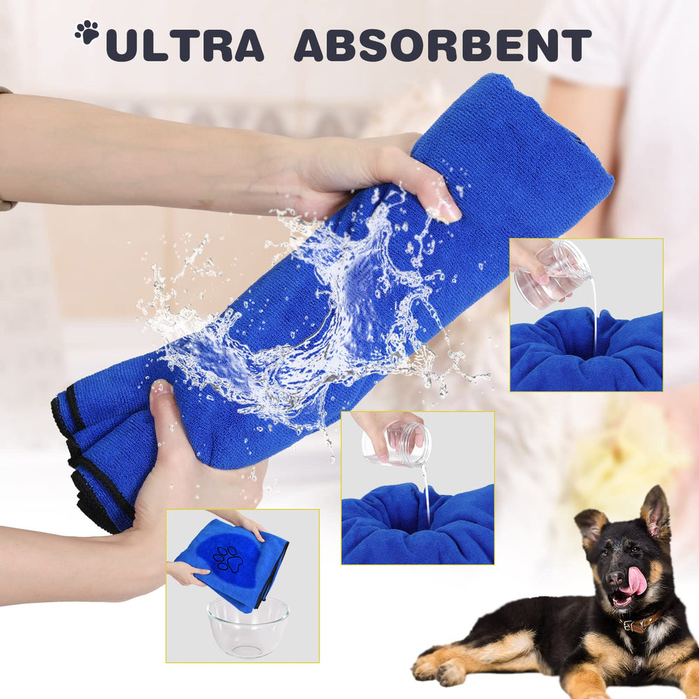 Chumia microfiber-absorbent dog towel blue delivers fast drying after grooming