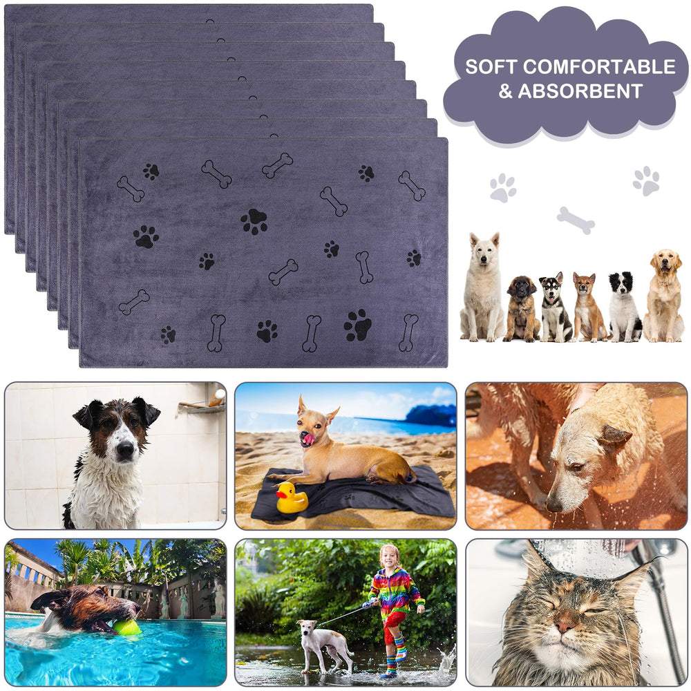 Chumia microfiber towels provide quick absorption to reduce bath time