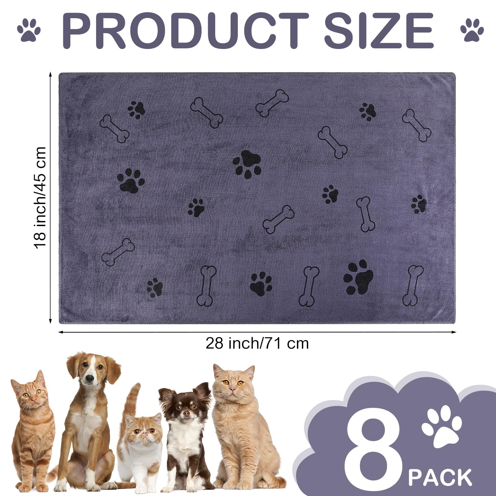 Chumia microfiber dog towels absorbent for fast drying.