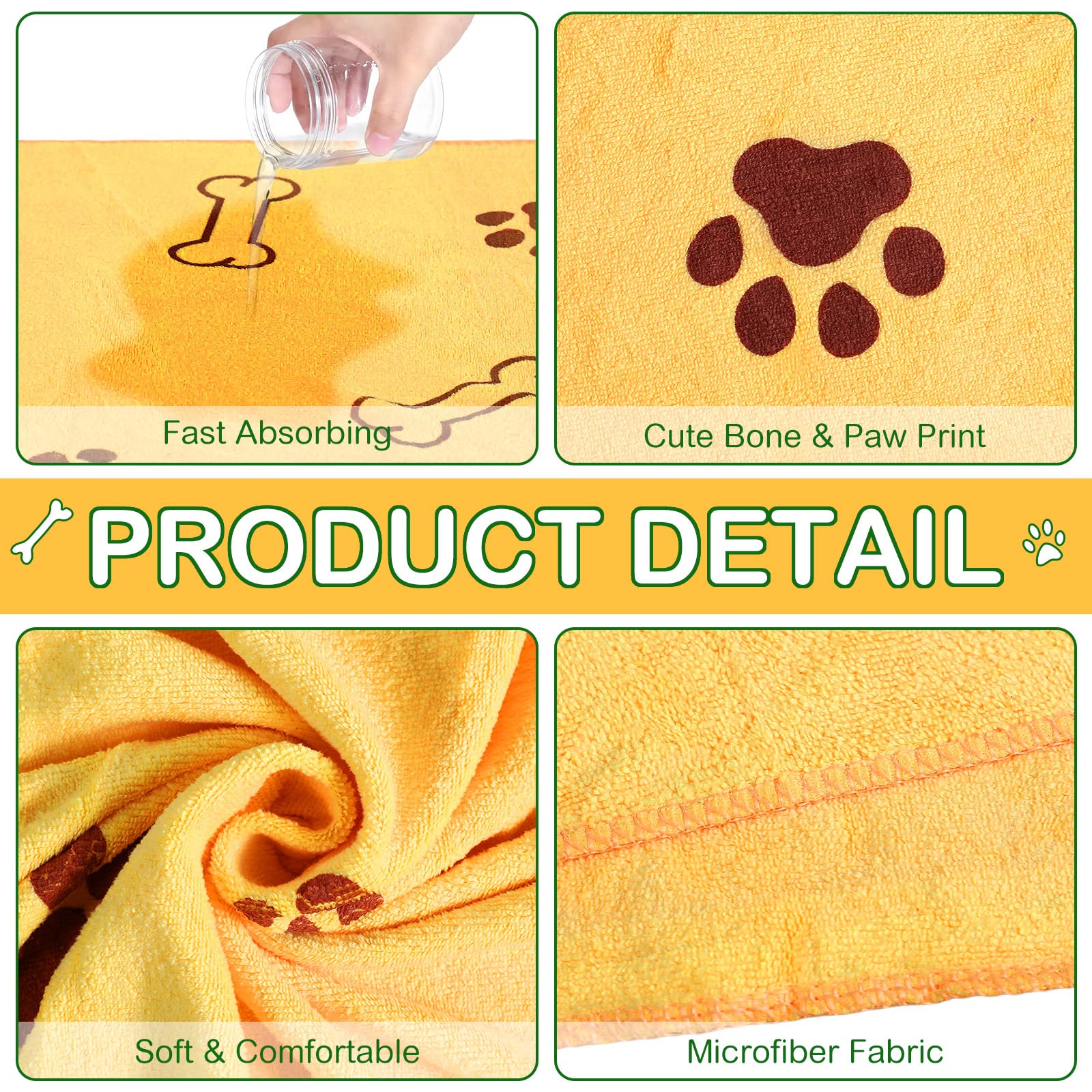 Chumia paw print towel showcasing cute prints for baths.