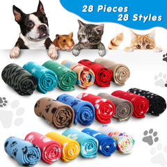 Chumia paw print pattern blanket close-up highlighting cute pet style.