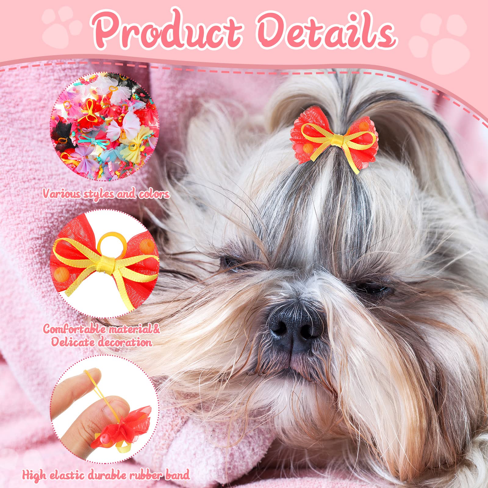 Multi-color pack for versatile looks on dogs and cats.