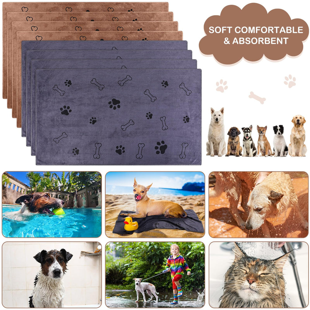Chumia pet care towel used at home to absorb moisture after baths.