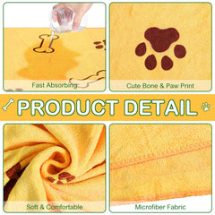 Chumia washable and odorless pet towels for reuse after baths