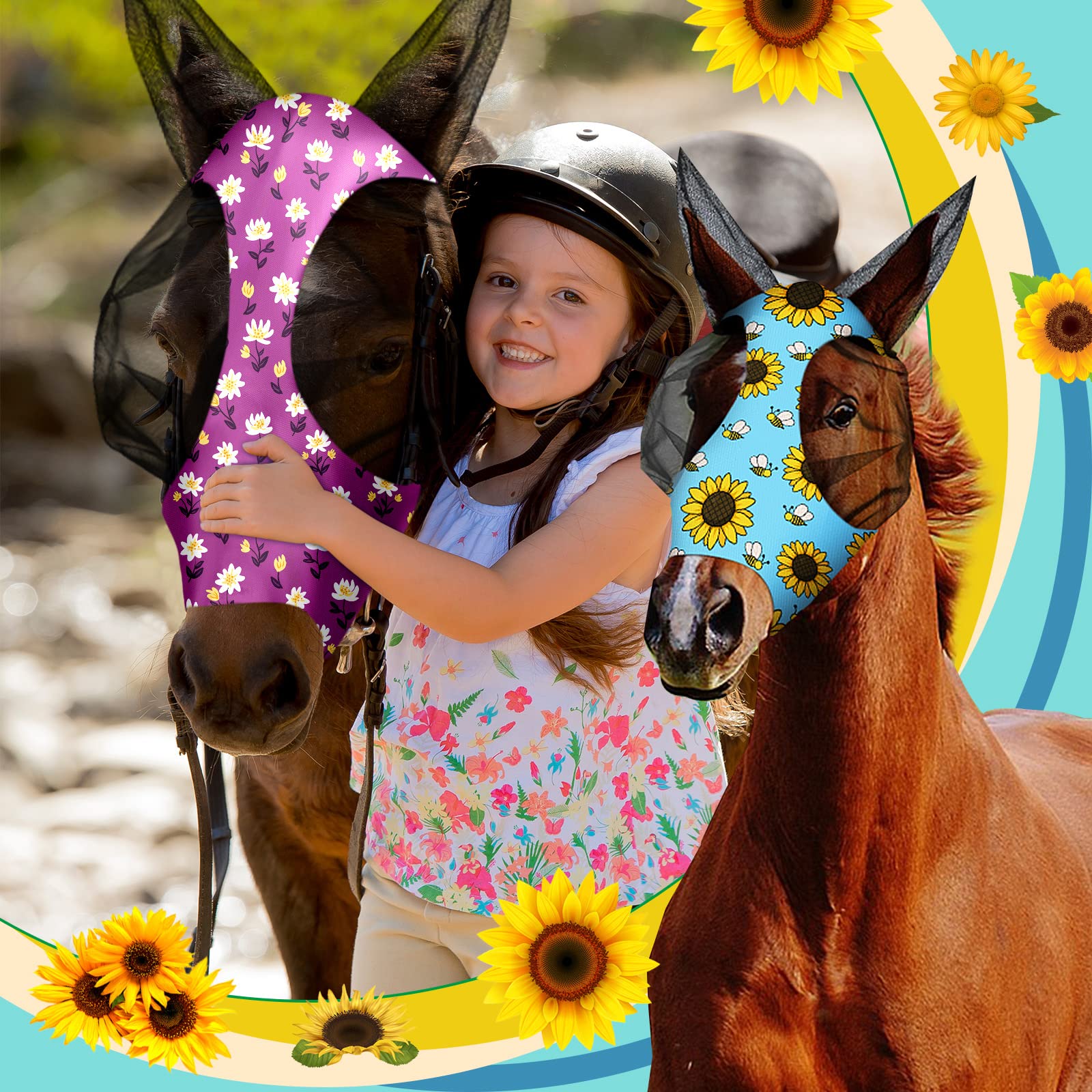 Chunful elastic fly mask designed for long wear and flexibility.