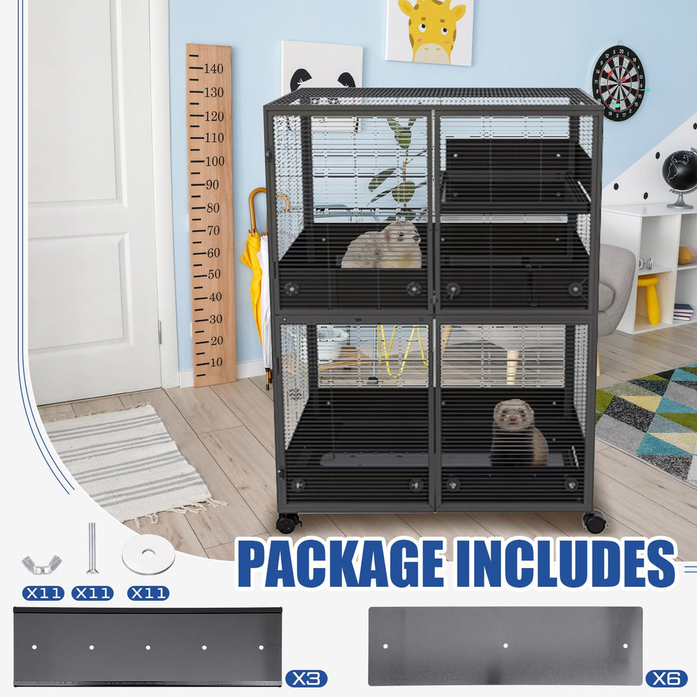 Adjustable-fit Chunful guards attach easily to most small cages