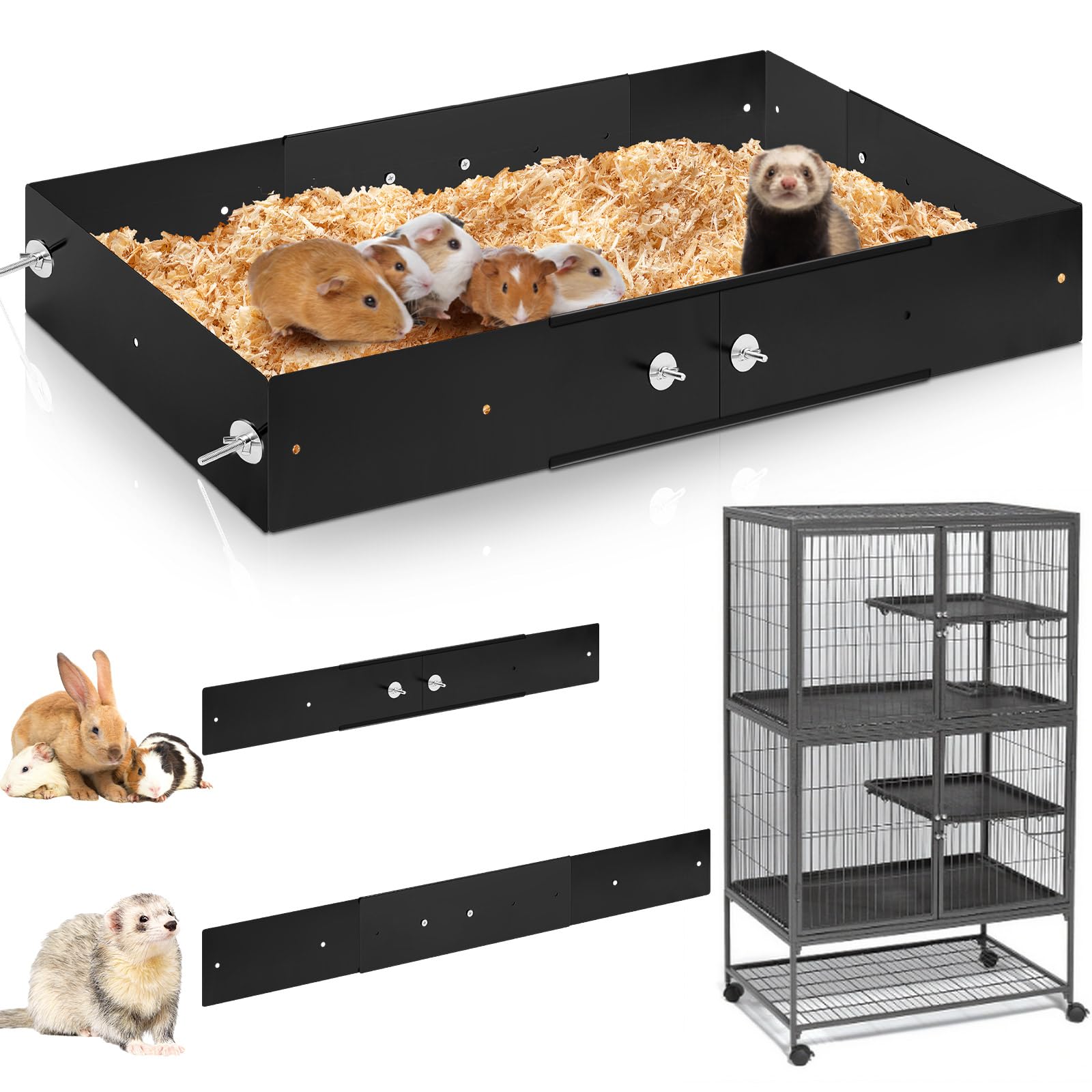 Chunful scatter guards for Ferret Nation reduce cage mess efficiently