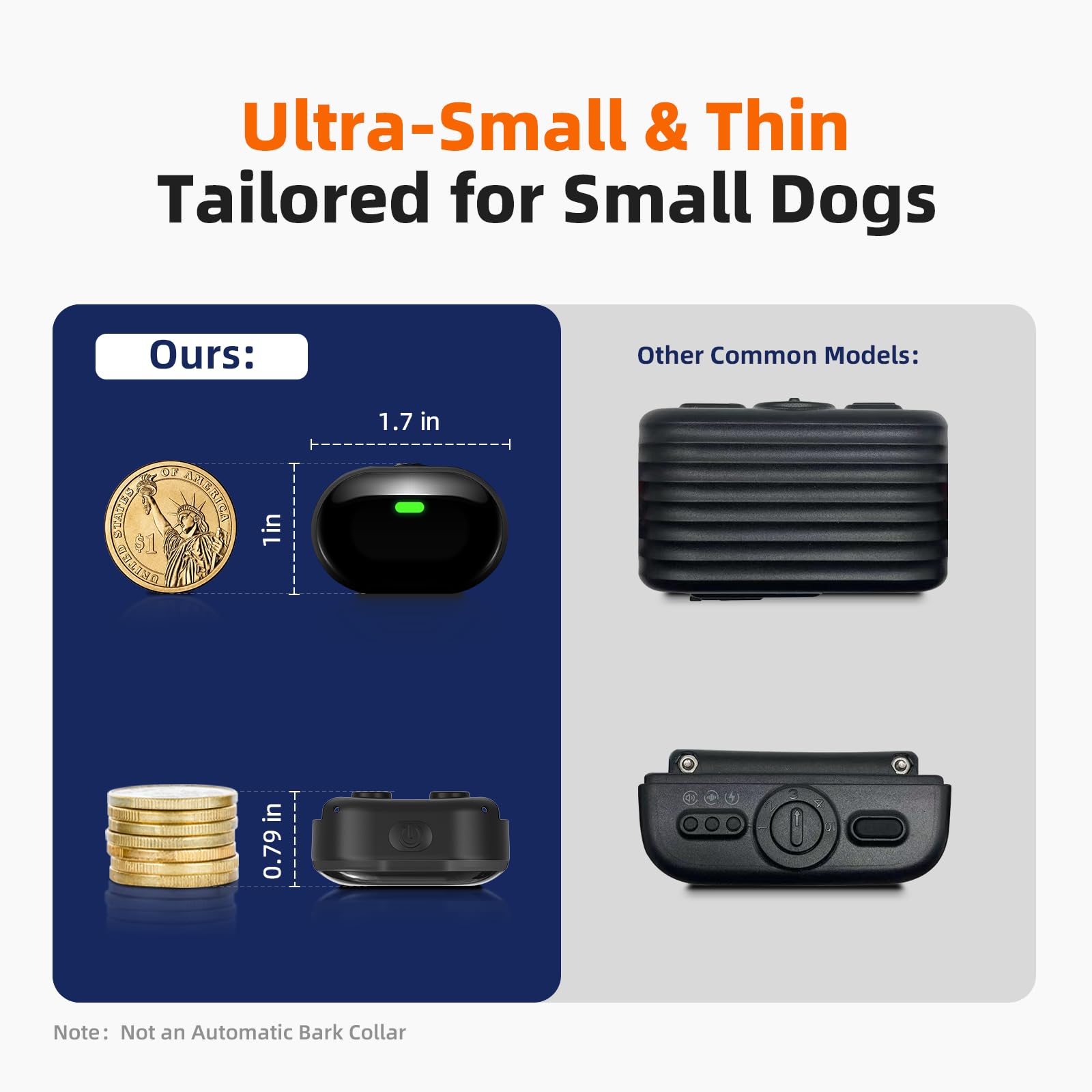 Chupolik light thin dog collar with slim profile for comfortable daily wear.