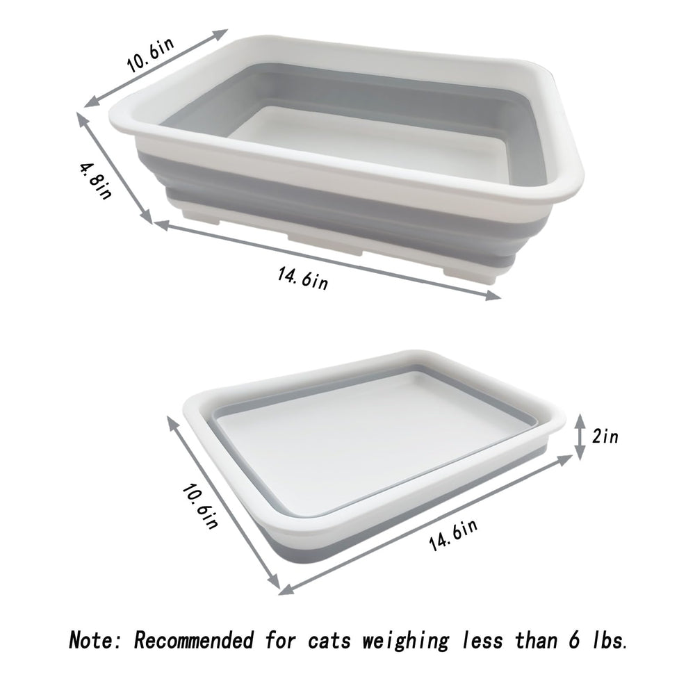 Chuyouan gray litter box with open entry for easy access