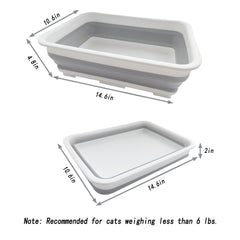 Chuyouan gray litter box with open entry for easy access