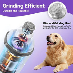 Chwwen dog nail grinder with LED light for clear visibility during trimming.
