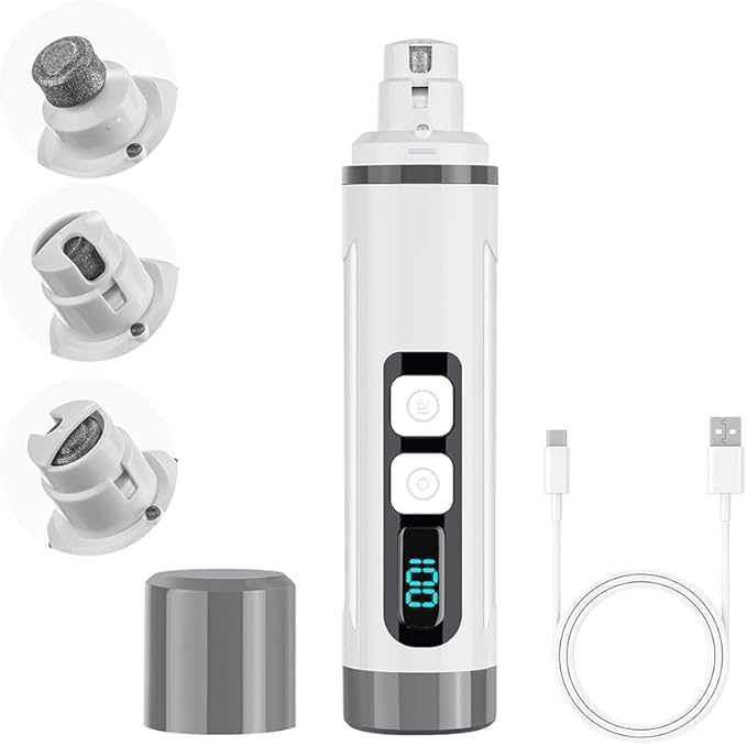 Chwwen dog nail grinder quiet, low-noise operation for calm grooming.