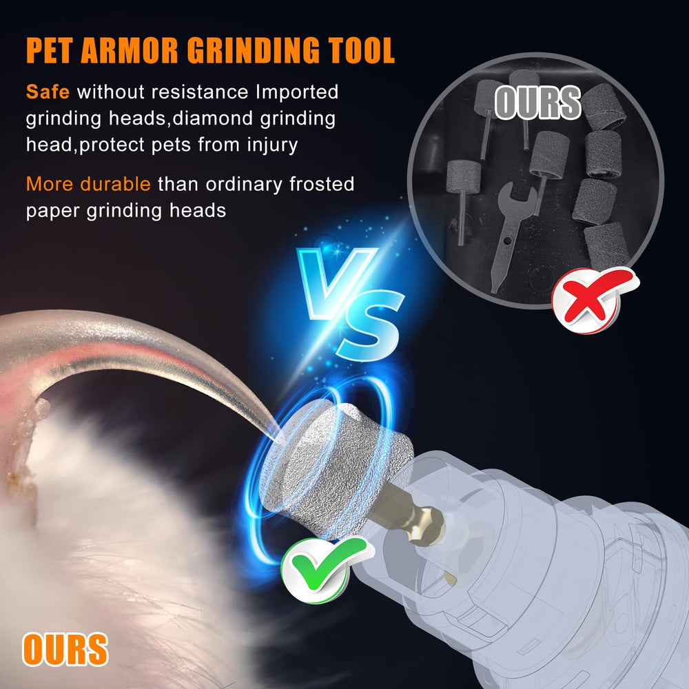 Chwwen Dog Nail Grinder Rechargeable Battery, cordless convenience.