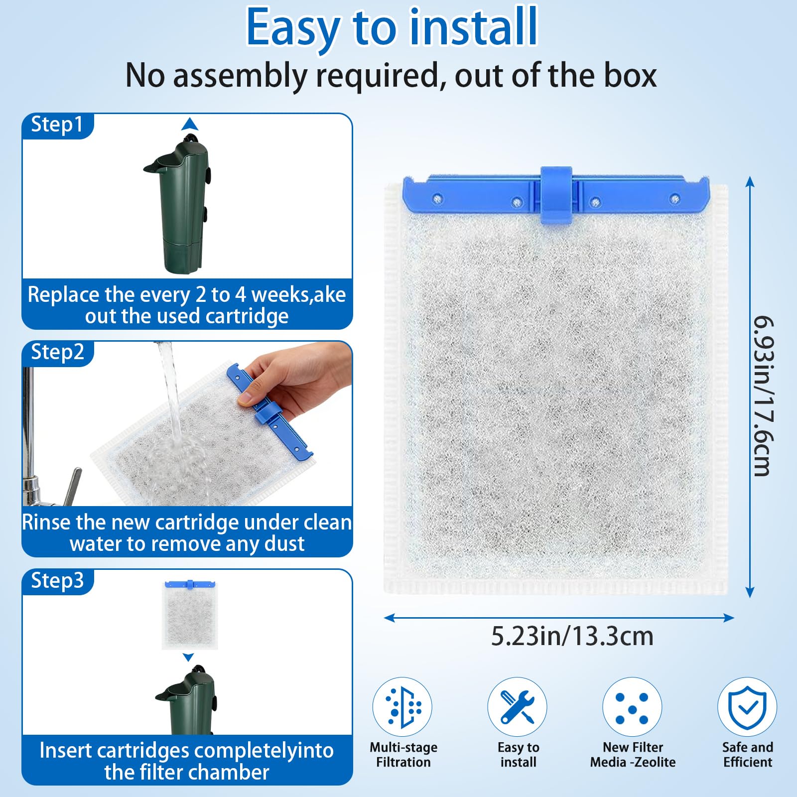Chyodi 16 large filter cartridge in-use shot illustrates easy replacement.