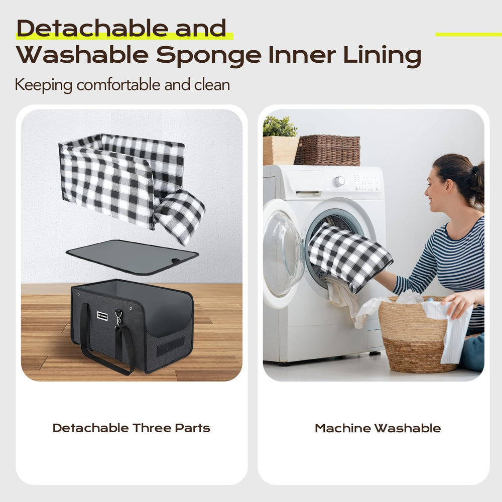 CHZUOBER detachable inner lining shows easy cleaning after trips.