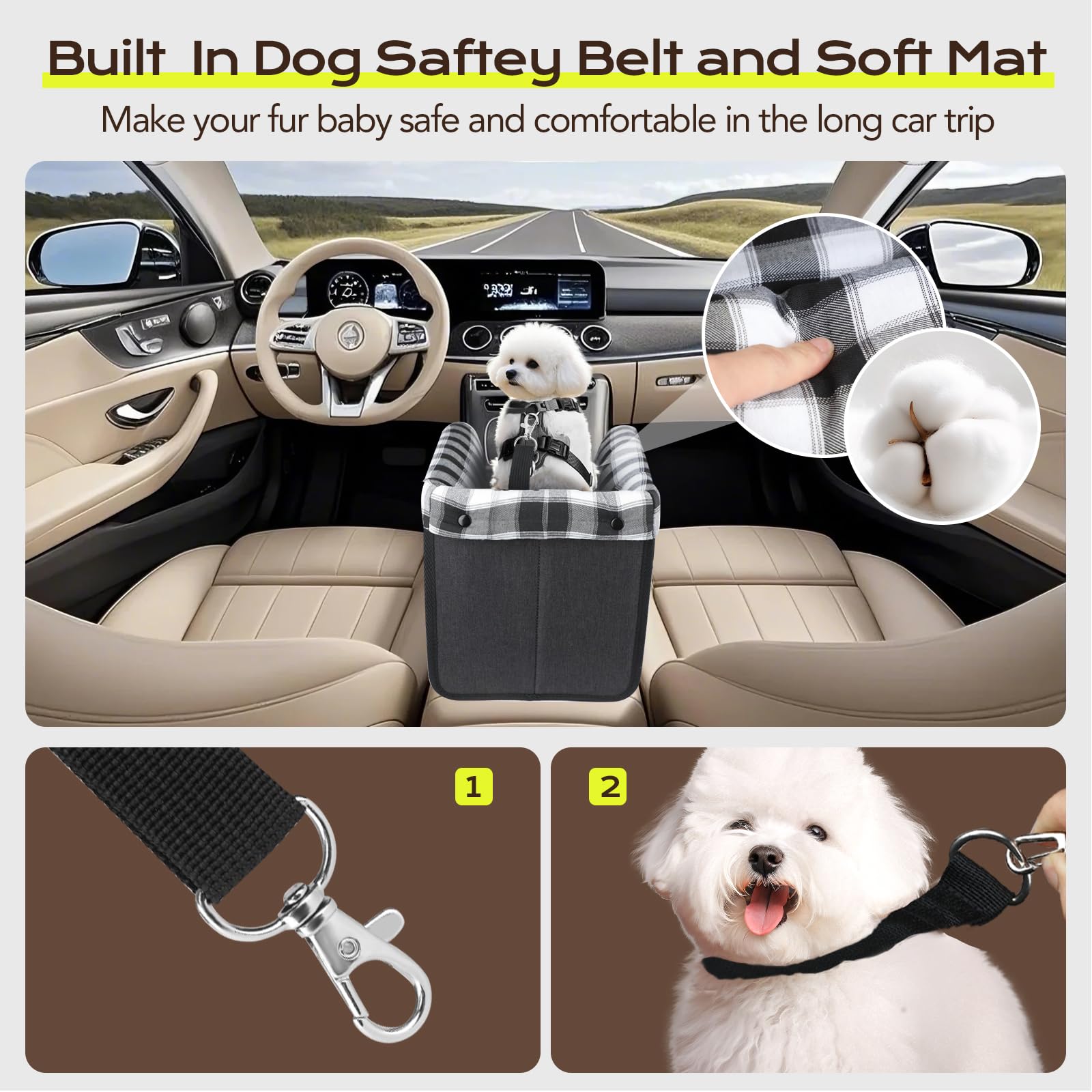 CHZUOBER safety belt attachment demonstrating harness connection for security.