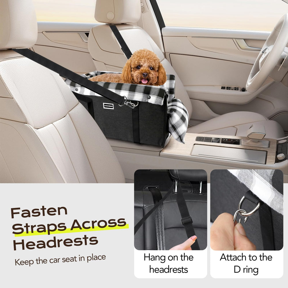CHZUOBER travel-ready dog seat compact for car trips up to 11 lbs.