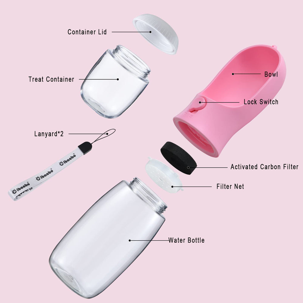 Cibaabo carbon filter inside for cleaner-tasting water on outings.